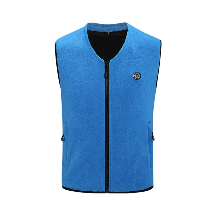 推荐商品：B.S.HORSE/黑仕马 全身自动温控充电加热马甲 男女同款 H1888 蓝/V领