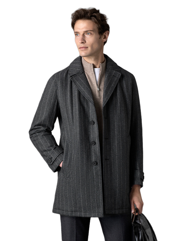 推荐商品：GORNIA/格罗尼雅 纯羊毛商务西服领棉服 GBS21471187 灰