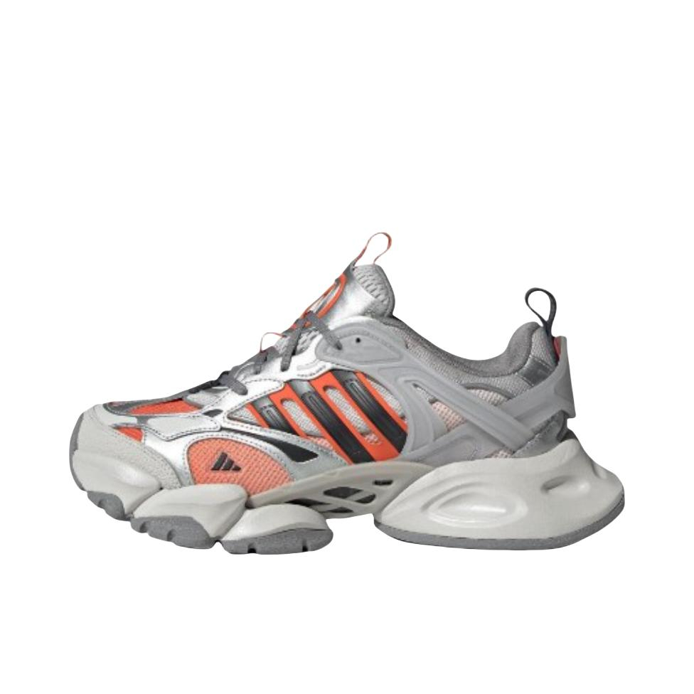 推荐商品：adidas XLG Runner Deluxe 赛博 跑鞋 轻运动增高轻机甲鞋圆头 灰色/橙色