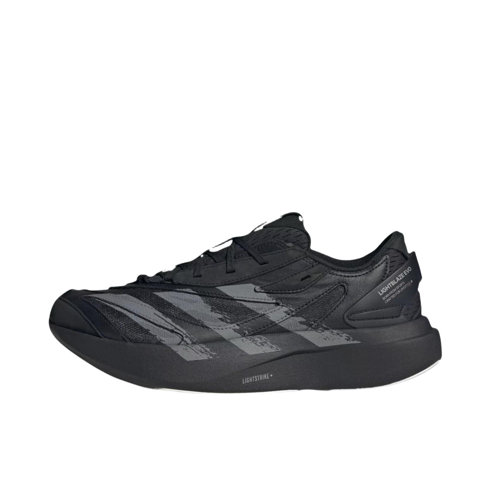 推荐商品：adidas LIGHTBLAZE EVO SL 跑鞋 防滑耐磨橡胶厚底 黑色