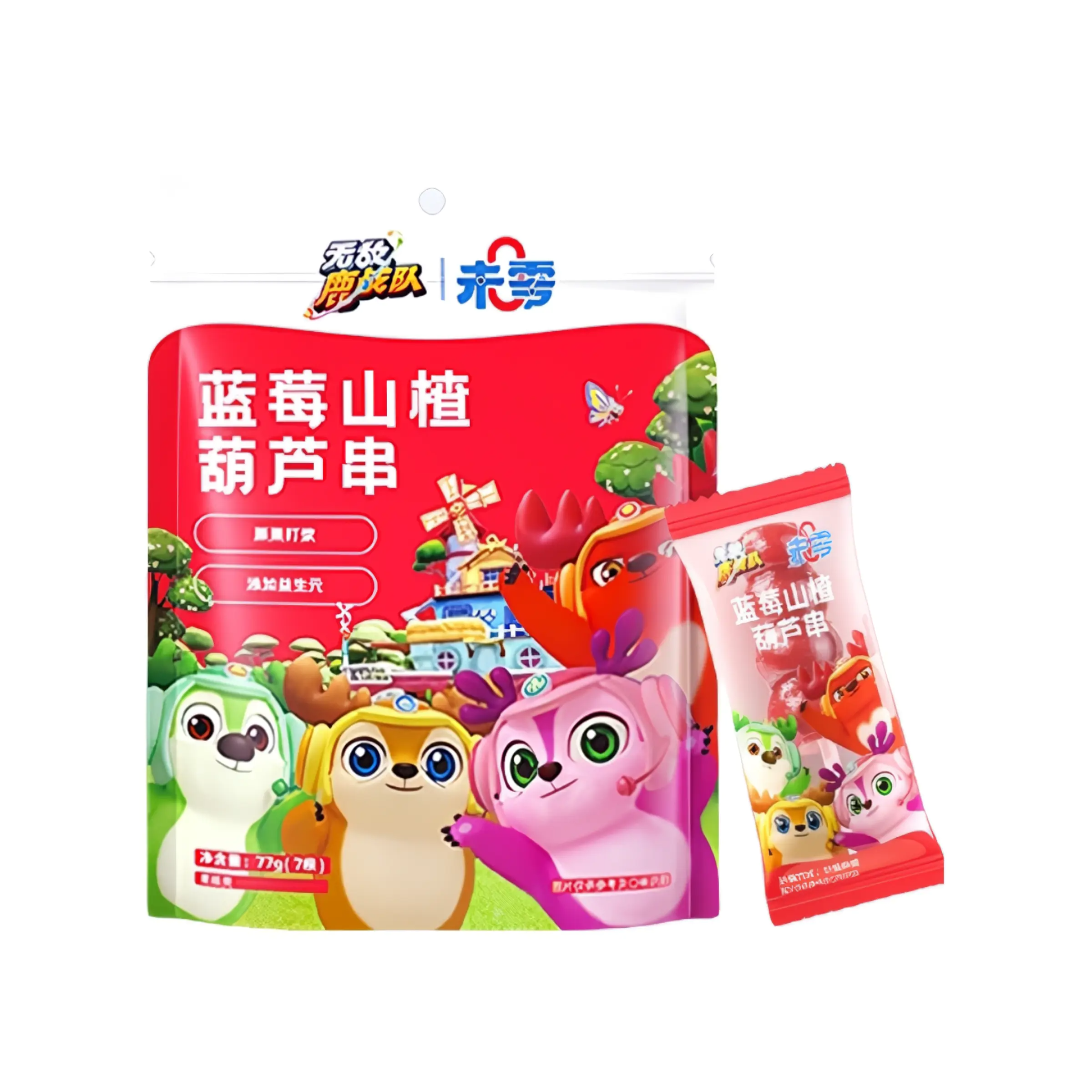 推荐商品：未零/beazero 无敌鹿战队儿童零食蓝莓山楂糖葫芦串