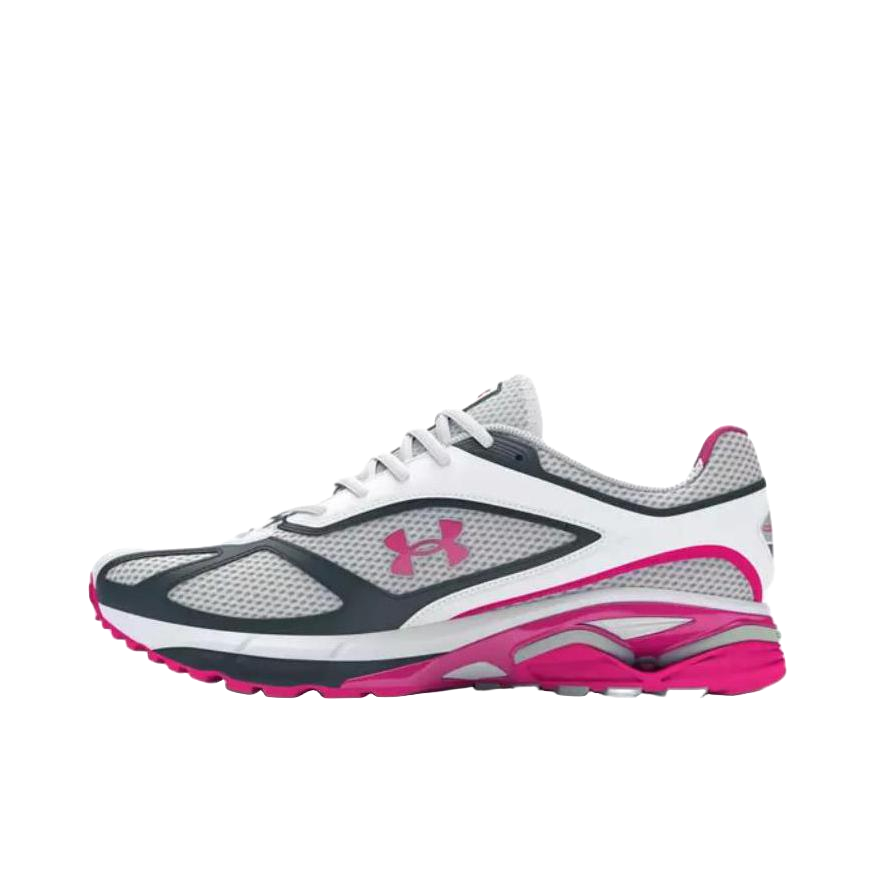 推荐商品：Under Armour/安德玛 HOVR Apparition 运动休闲鞋 简约时尚轻质贴合支撑柔软舒适 白色/粉色