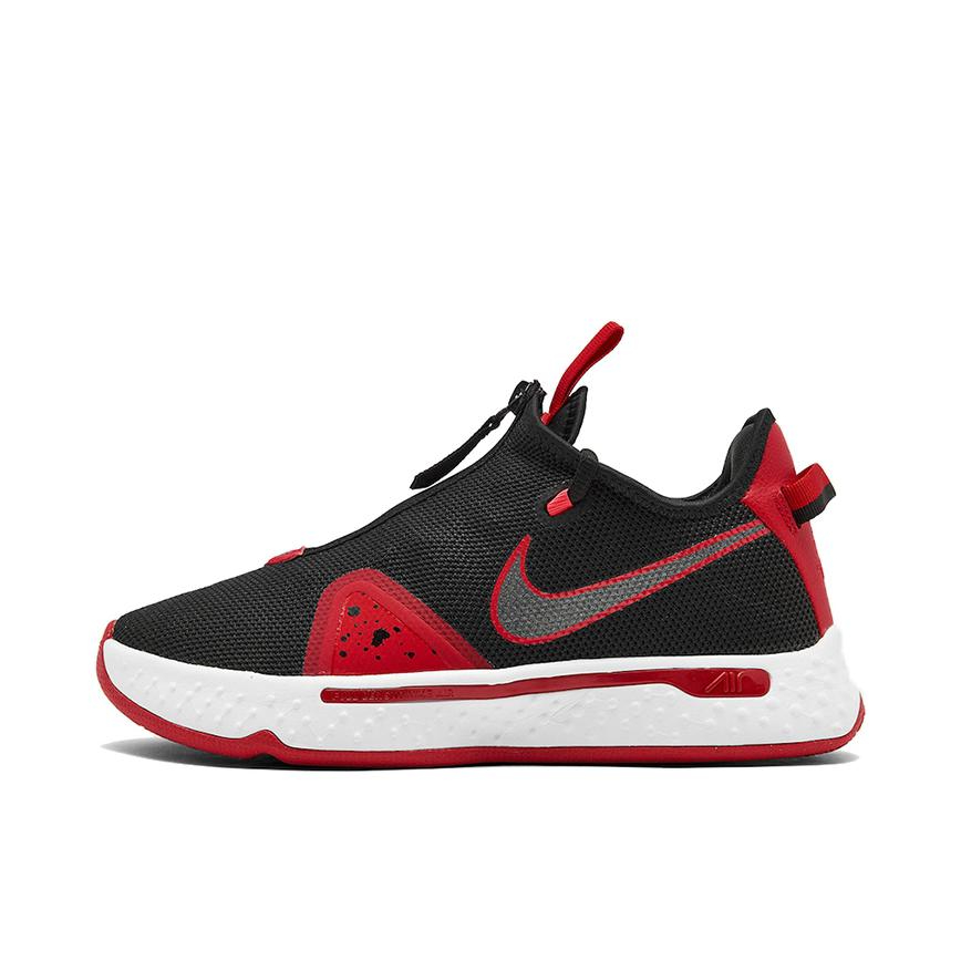 推荐商品：Nike Paul George Pg 4 保罗乔治4代 拉链 缓震透气训练抗冲击网布包裹性织物耐磨 实战 篮球鞋 Bred 黑红