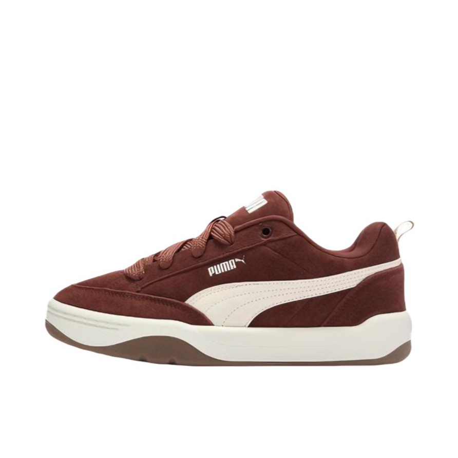 推荐商品：Puma/彪马 Park Lifestyle Raw 面包鞋 板鞋 复古透气支撑系带圆头贴合 波尔多红/雪白色