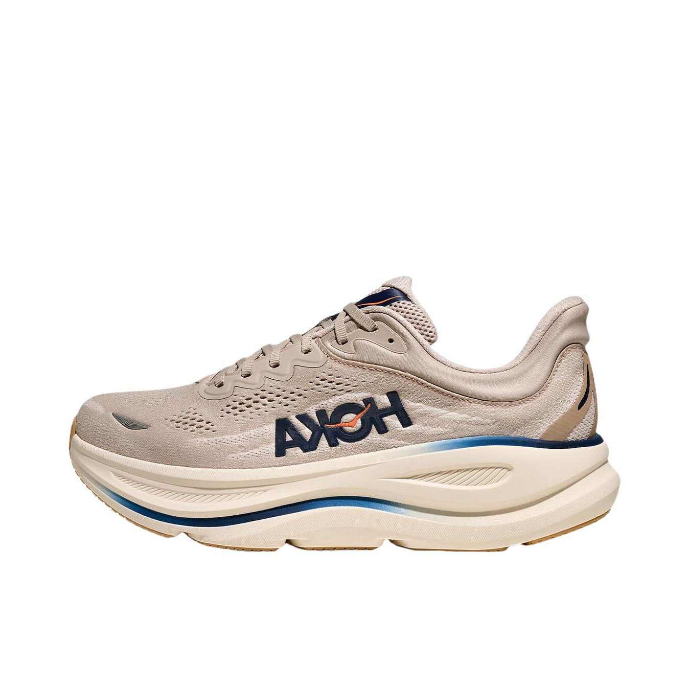 推荐商品：HOKA ONE ONE Bondi 9 越野跑鞋 防滑耐磨缓震透气低帮舒适百搭 石灰白/云雾灰