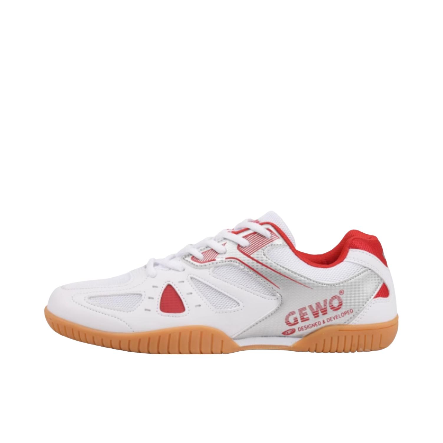 推荐商品：GEWO/捷沃 御风 透气 防滑 乒乓球鞋 XN6 白色/红色