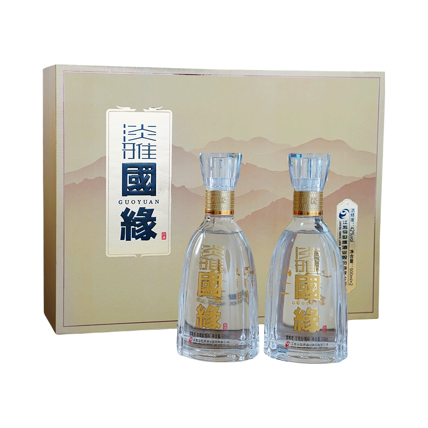 推荐商品：今世缘 淡雅国缘 500ml 42度 白酒 幽雅醇厚型 礼盒装 宴请纯粮宴会
