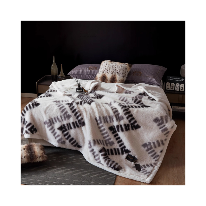 推荐商品：富士晨 高克重仿毛皮绒 拉舍尔毛毯