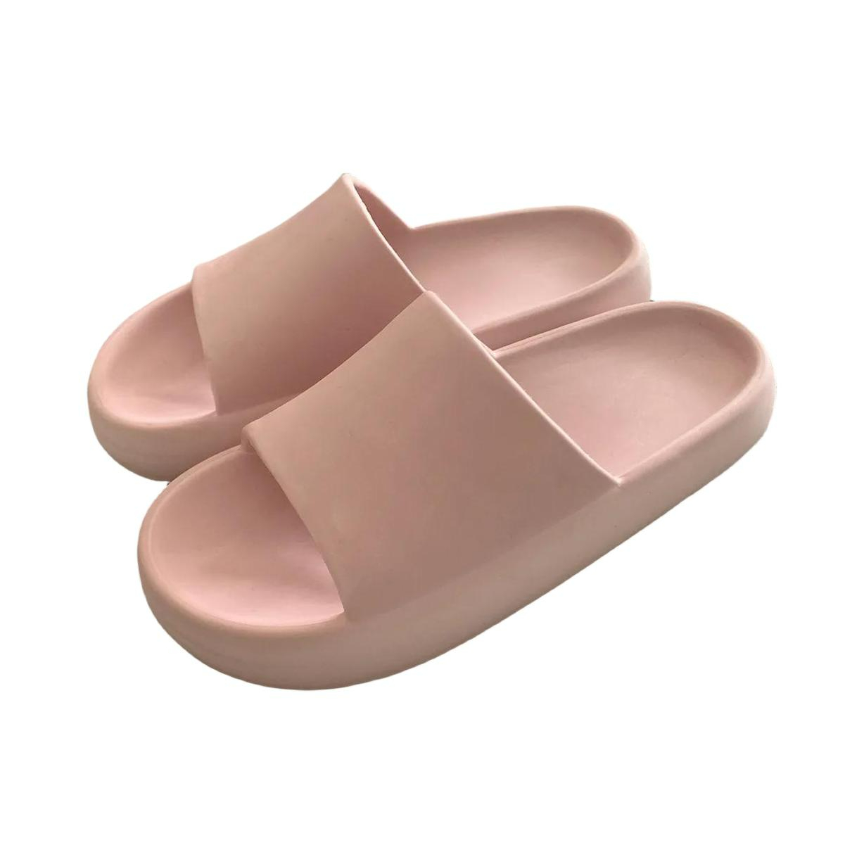 推荐商品：细细条 踩屎感 舒适简约 时尚 防滑耐磨 厚底 软底 外穿 一字 居家 eva 拖鞋 A6001Hcs 少女粉