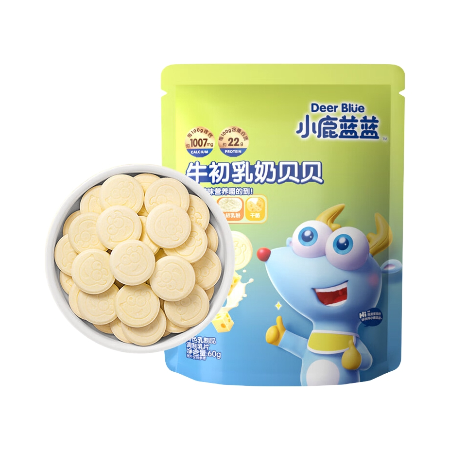 推荐商品：小鹿蓝蓝 婴幼儿牛初乳奶贝贝奶片宝宝零食高钙营养爆品