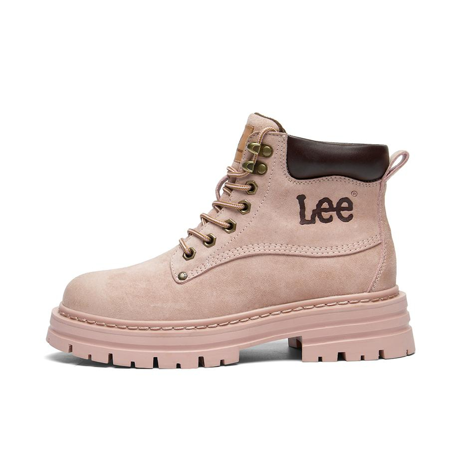 推荐商品：Lee 短筒 牛皮 加绒 防滑 马丁靴 YTL234UE333 粉色