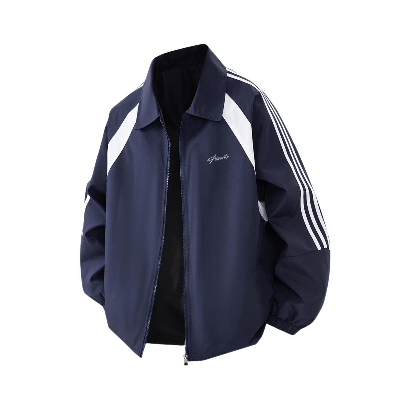 推荐商品：UNA RETA 复古加厚石墨烯拼接长袖棉服 UR-YY505-020 藏青