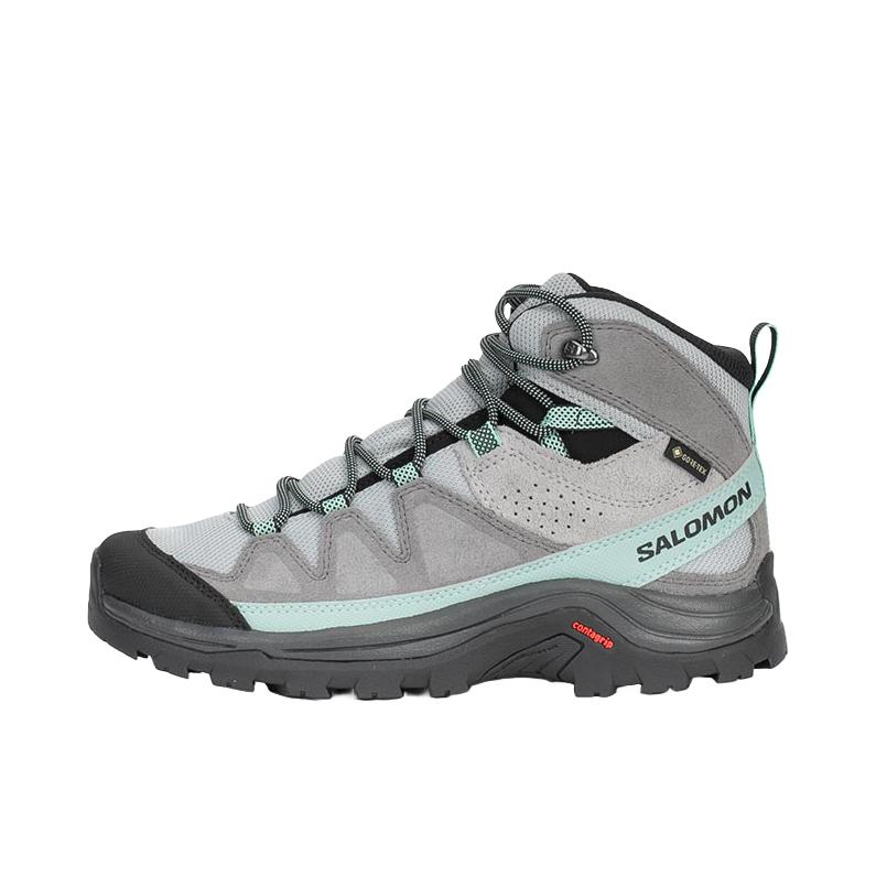 推荐商品：Salomon/萨洛蒙 Quest Rove 防滑耐磨 防水 圆头 越野 登山徒步鞋 户外鞋 灰色/砂黑色