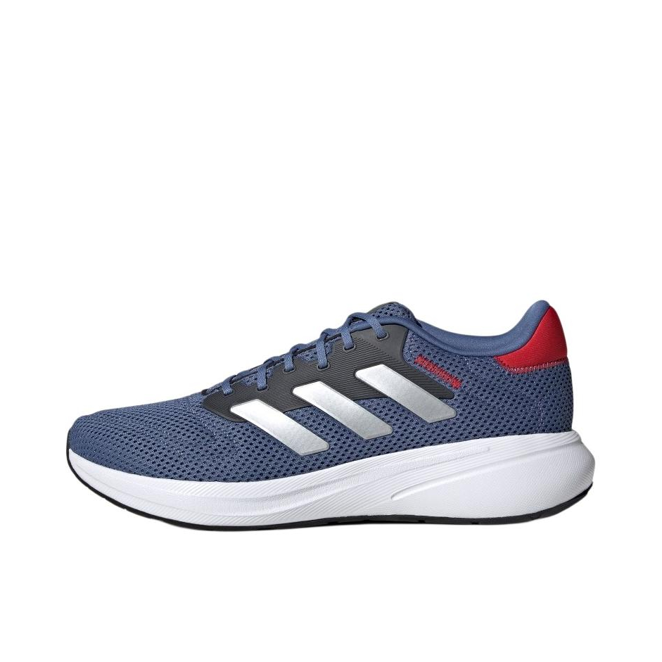 推荐商品：adidas Response Runner U 跑鞋 防滑耐磨网面透气织物 深蓝色/藏青色/银色