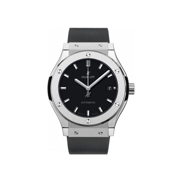 推荐商品：HUBLOT/宇舶 经典融合系列 45mm50米防水橡胶表带自动机械男士手表
