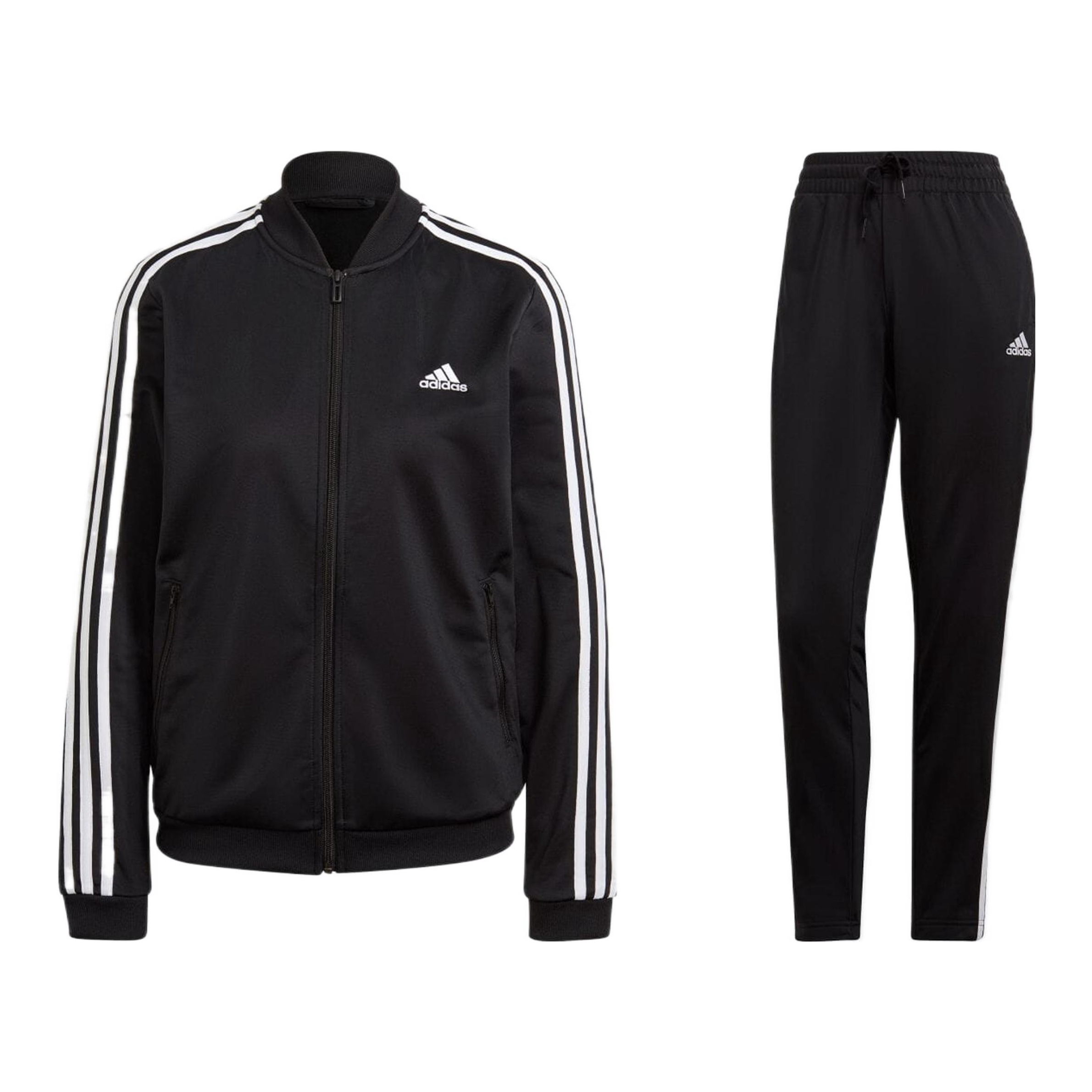 推荐商品：adidas/阿迪达斯 纯色LOGO印花套装 女装 GM5534 黑