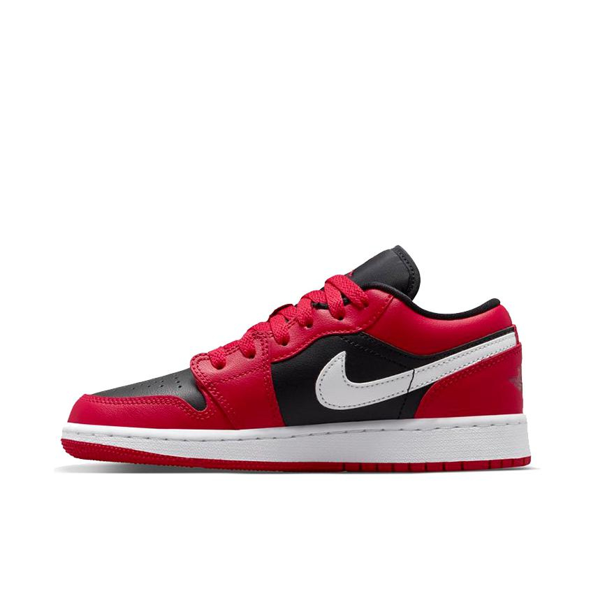 推荐商品：Air Jordan 1 板鞋 运动休闲鞋 复古潮流支撑合成革 Black Very Berry GS/红黑/白色
