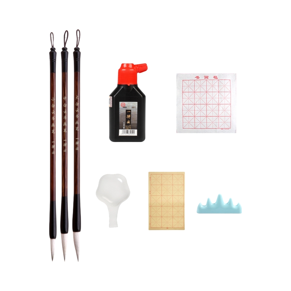 推荐商品：一得阁 羊毫 毛笔配件组合套装学生书法专用初学者