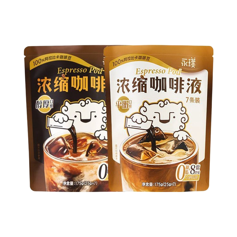 推荐商品：永璞 精品浓缩咖啡液 175g/袋 多口味组合 醇厚无糖平衡口感美式意式