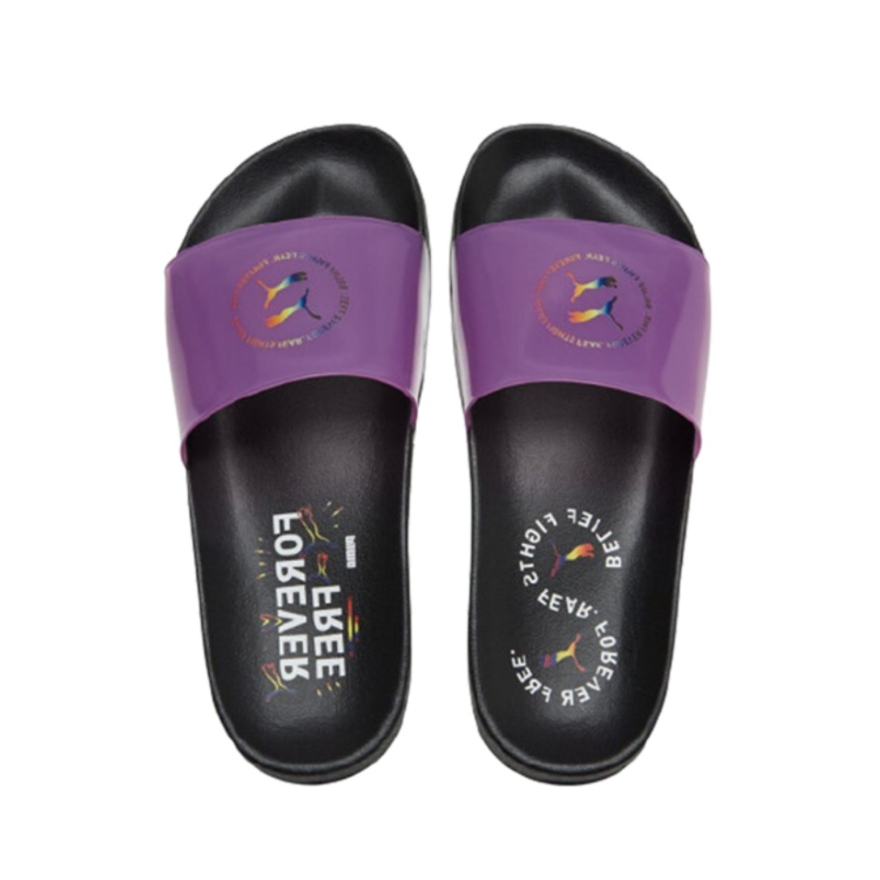 推荐商品：Puma/彪马 Leadcat Pride 防滑 休闲 舒适 人字拖 拖鞋 黑色/紫色