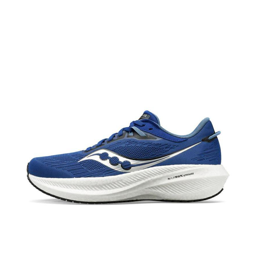 推荐商品：Saucony/索康尼 胜利21 Triumph 轻量缓震 回弹 跑鞋 蓝色/白色