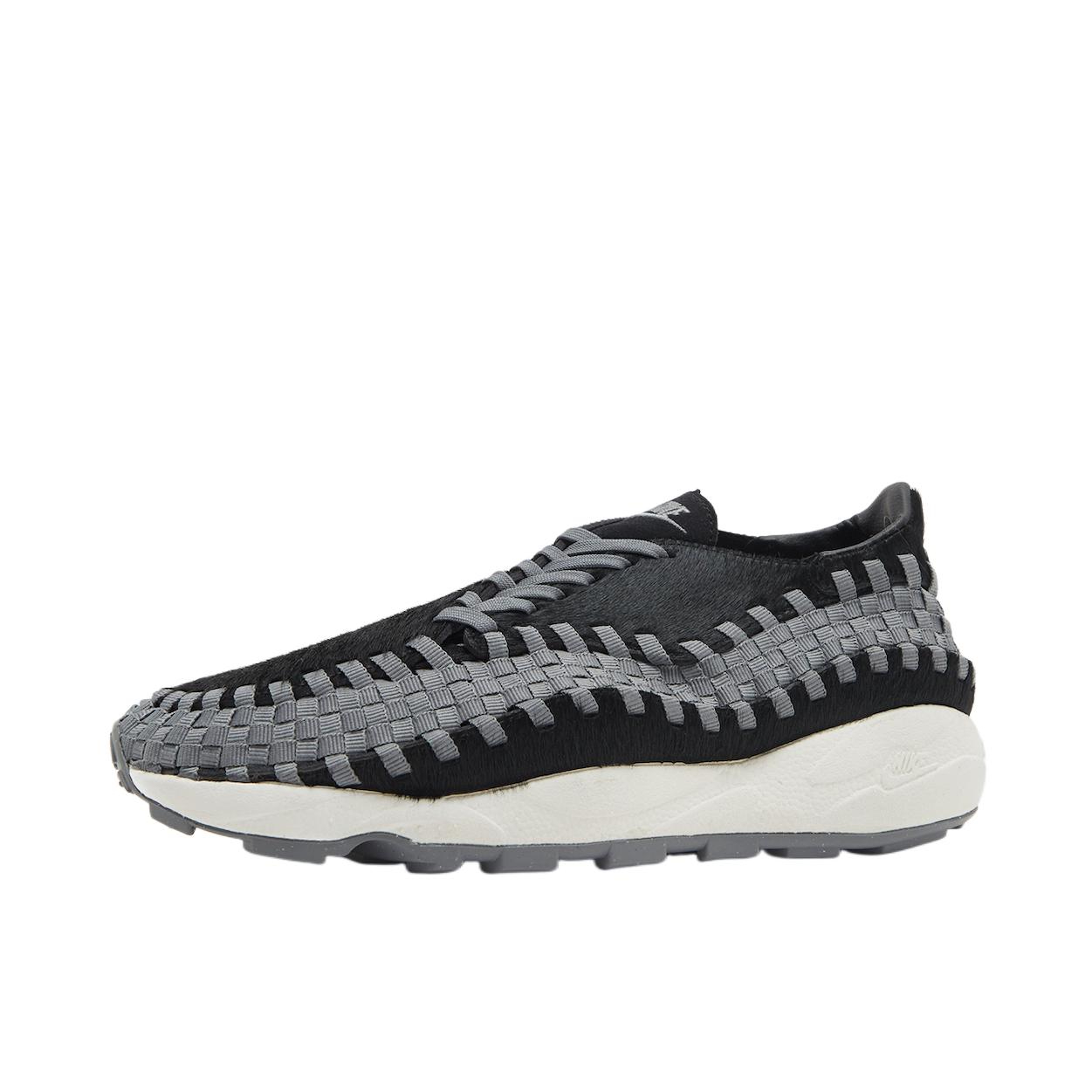 推荐商品：Nike Air Footscape Woven 时尚潮流 编织 舒适缓震 防滑耐磨 绒面革 轻便 运动休闲鞋 黑色/灰色