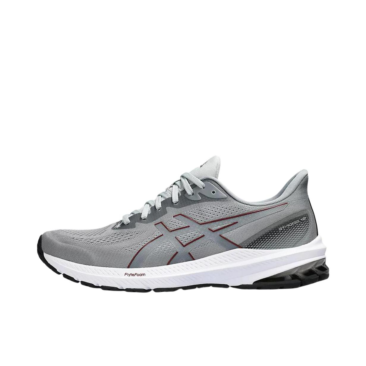 推荐商品：Asics/亚瑟士 GT-1000 12 跑鞋 舒适轻量回弹缓震耐磨网面透气织物马拉松潮流百搭稳定支撑复古 男款/4E/灰色/黑色