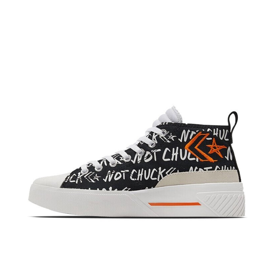 推荐商品：Converse/匡威 Unt1tl3d 帆布鞋 字母印花复古百搭拼接防滑耐磨轻便透气 黑色/白色/橘色