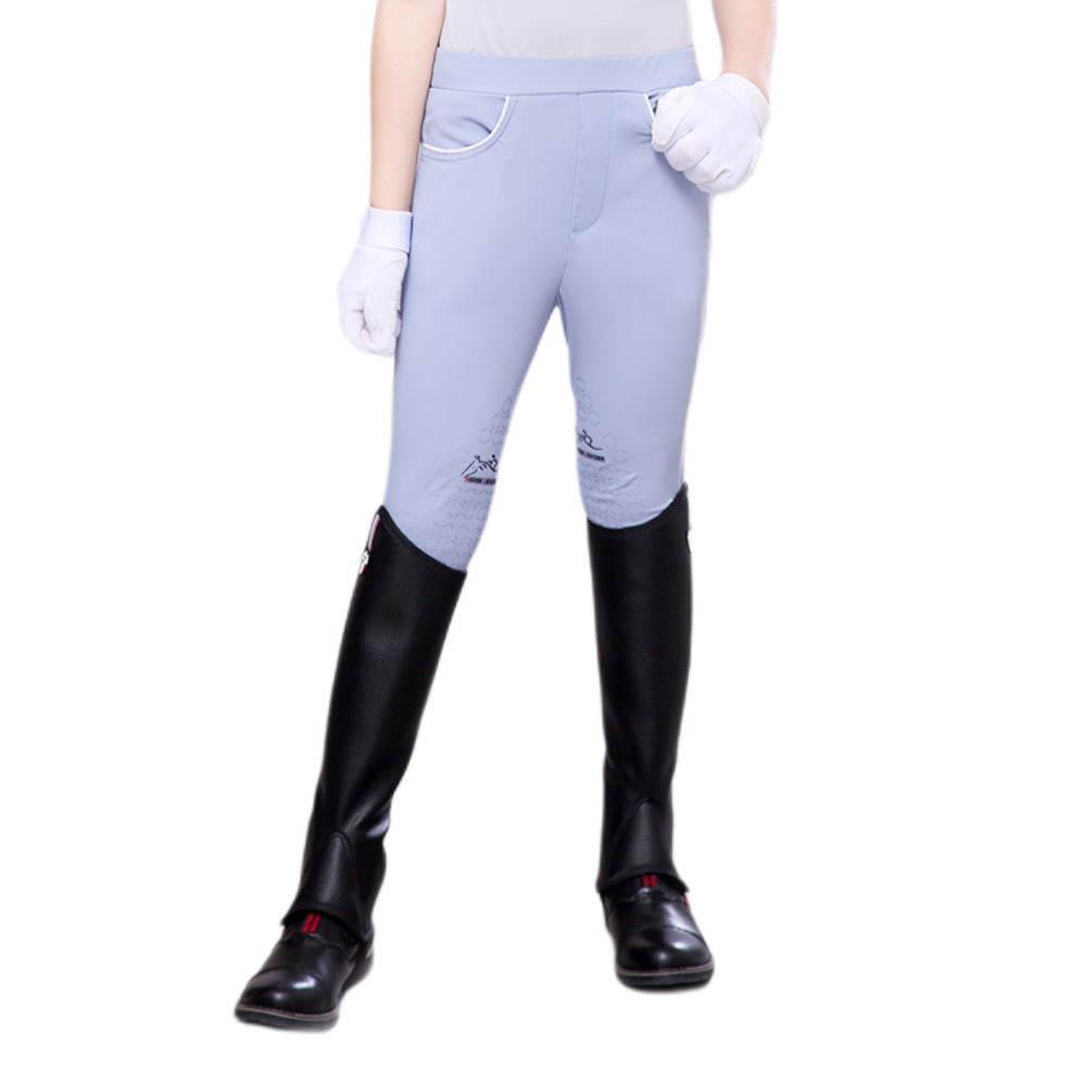 推荐商品：horseleader童装 速干透气硅胶纯色运动长裤 中大童 CKH6100 超薄款/浅蓝 