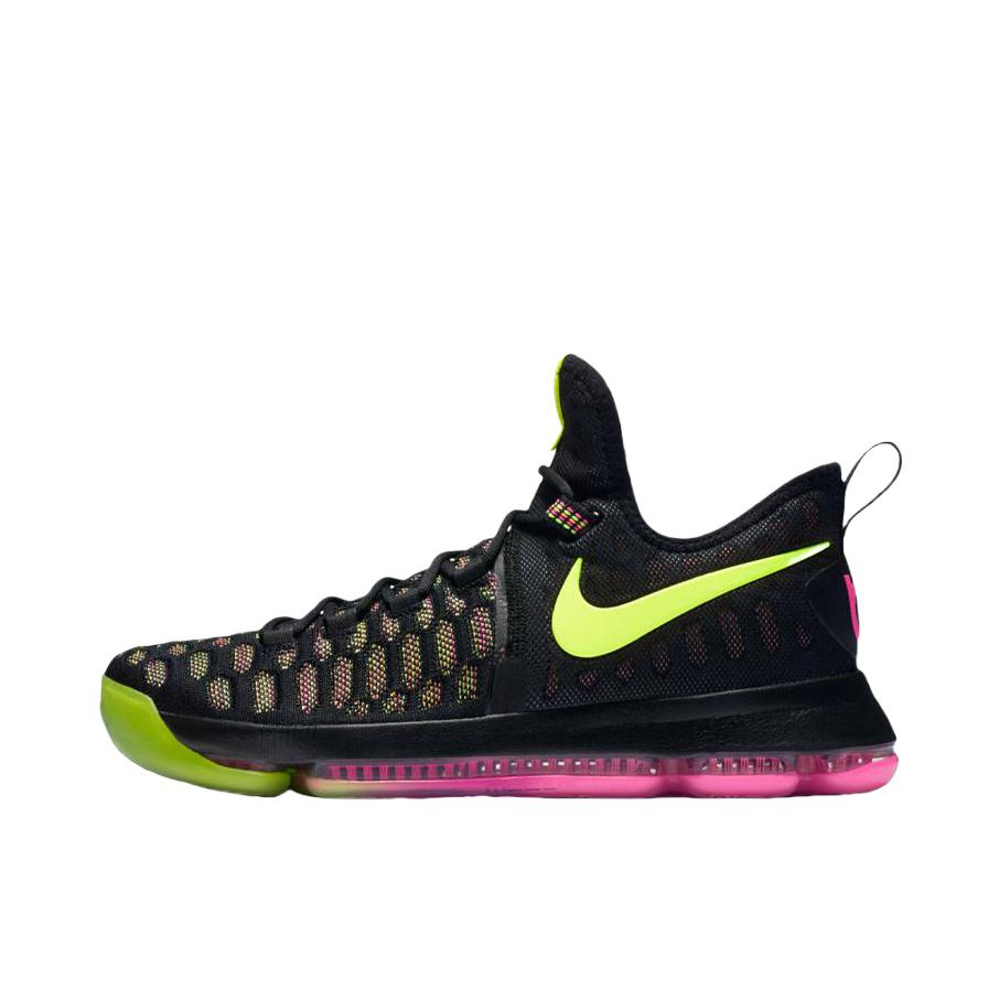 推荐商品：Nike KD 9 实战耐磨 舒适透气 防滑轻便 圆头 运动 减震 篮球鞋 Unlimited 黑彩虹