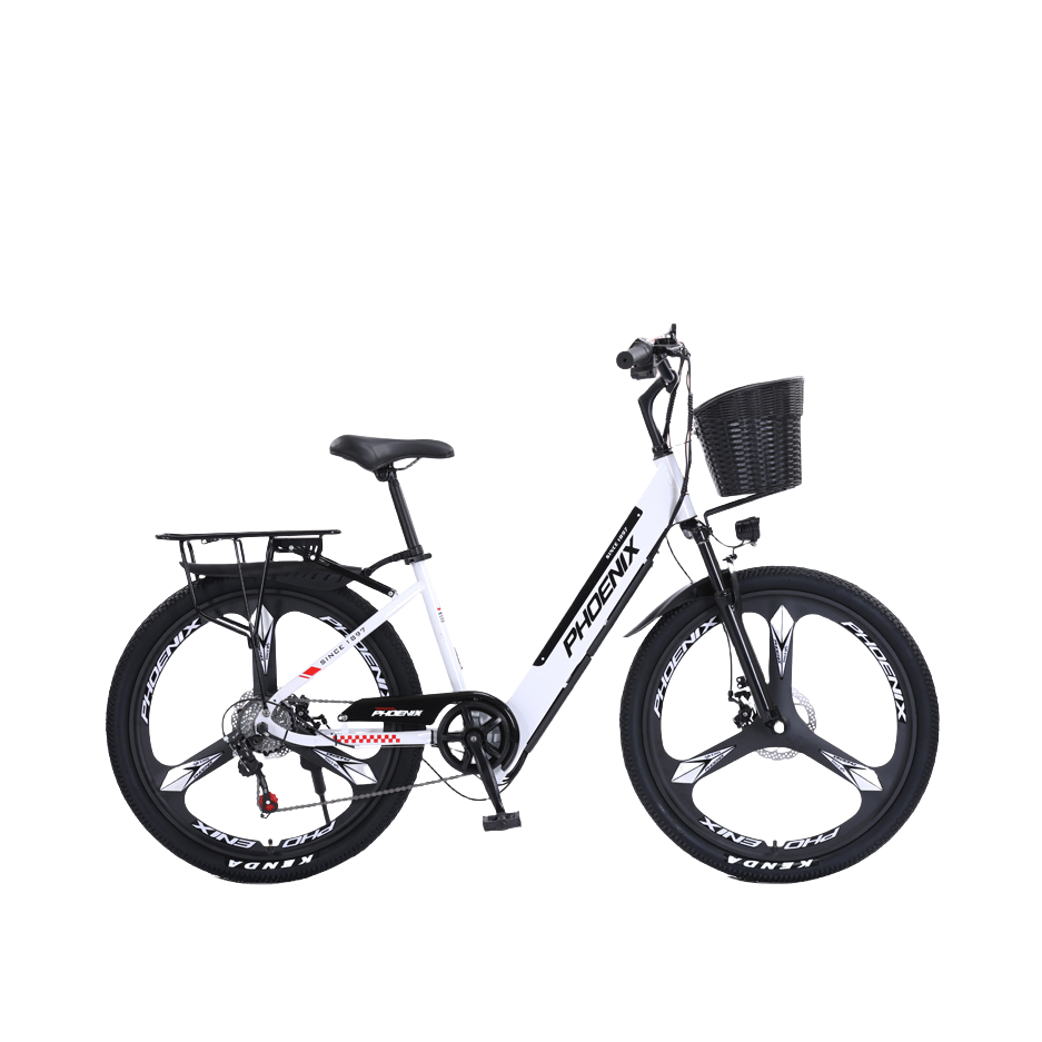 推荐商品：PHOENIX/凤凰 畅行 禧玛诺 3C认证 新国标 多速别 高碳钢 减震 防爆 电助力自行车