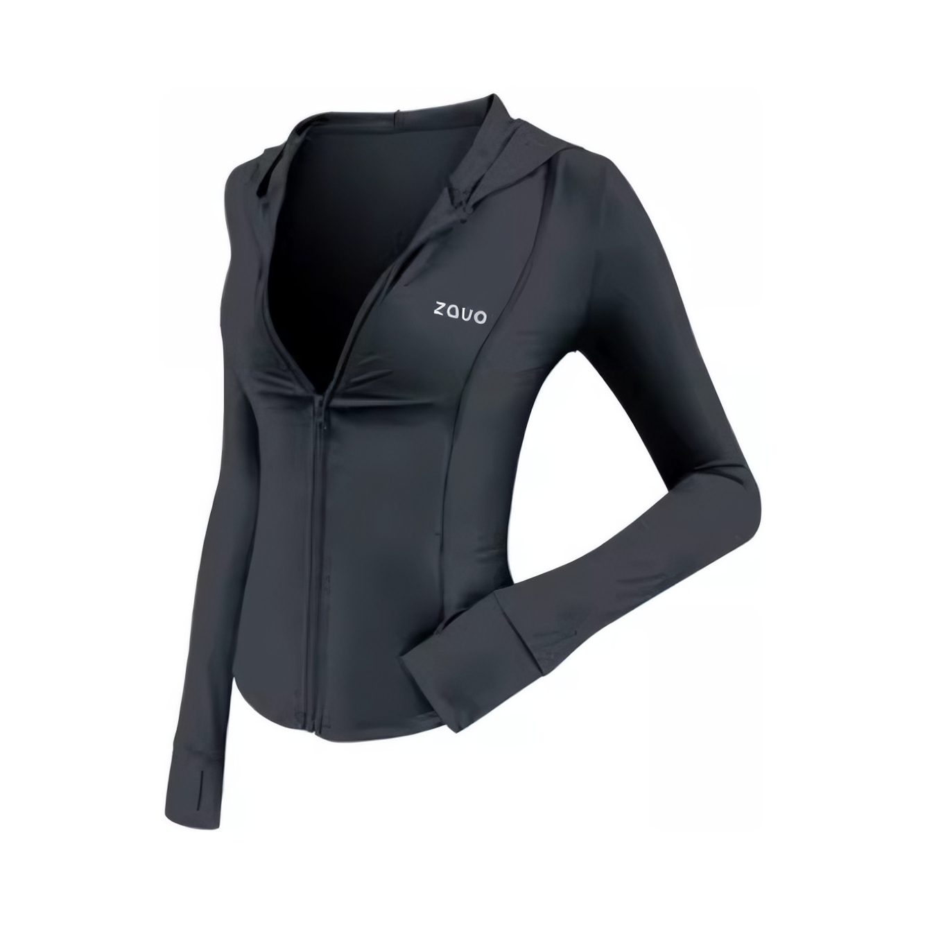 推荐商品：【邢菲同款】zauo 修身透气原纱型防紫外线冰感凉感连帽防晒衣 女装 200522SUK 黑