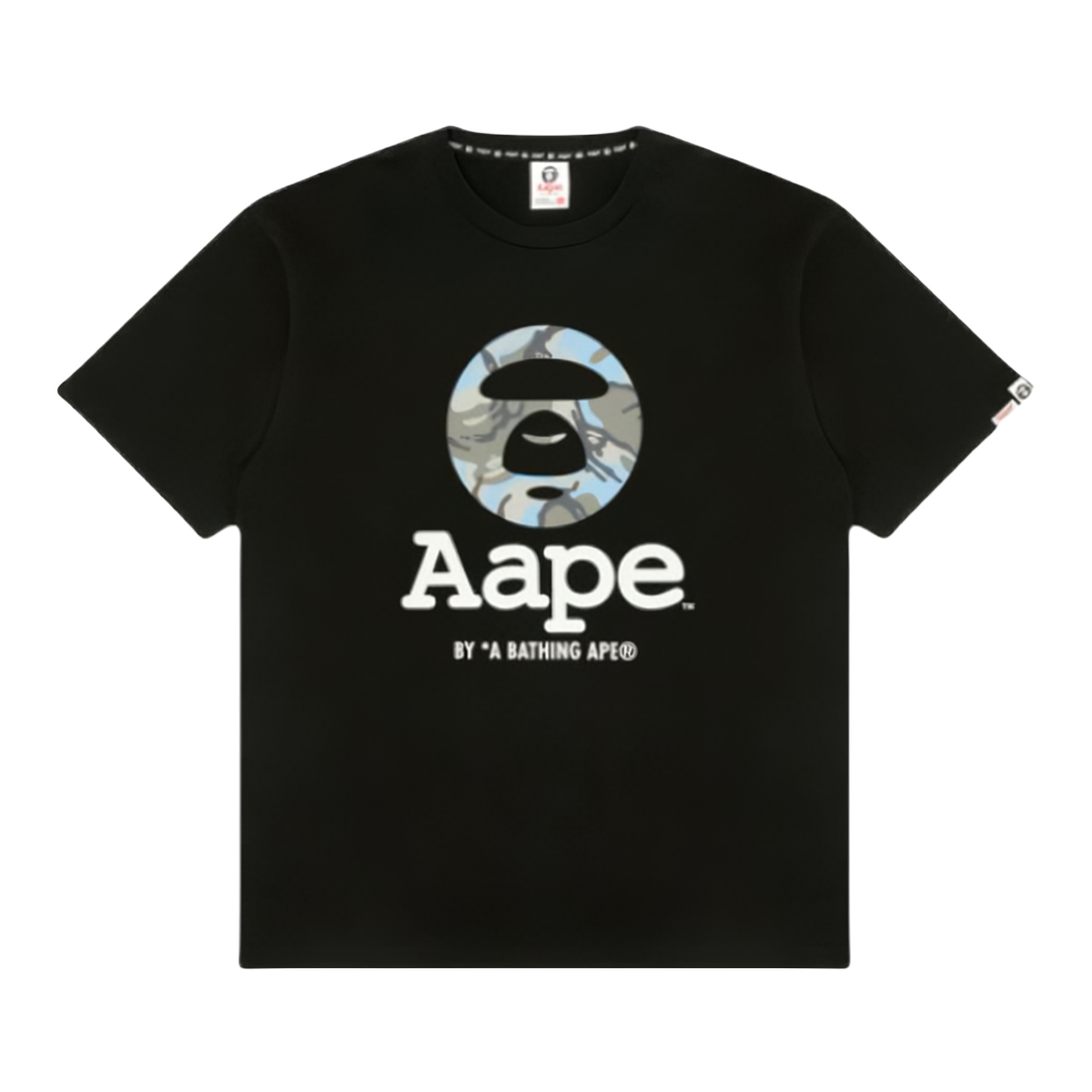 Aape 猿颜迷彩字母印花圆领短袖T恤 男女同款 0728