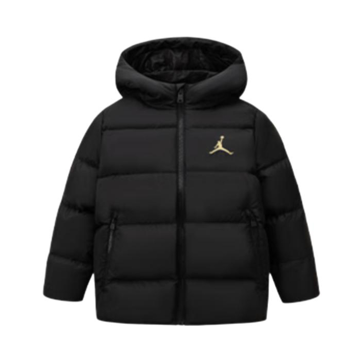 推荐商品：Jordan Brand/乔丹童装 保暖防风透气连帽羽绒服 中大童 JD2532256GS 正黑