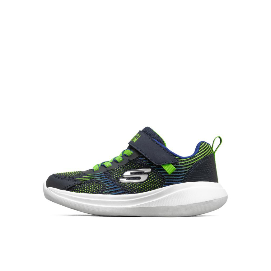 推荐商品：Skechers/斯凯奇 Go Run Fast 休闲简约 舒适透气 耐磨 校园 运动鞋儿童 小童/海军蓝/柠檬