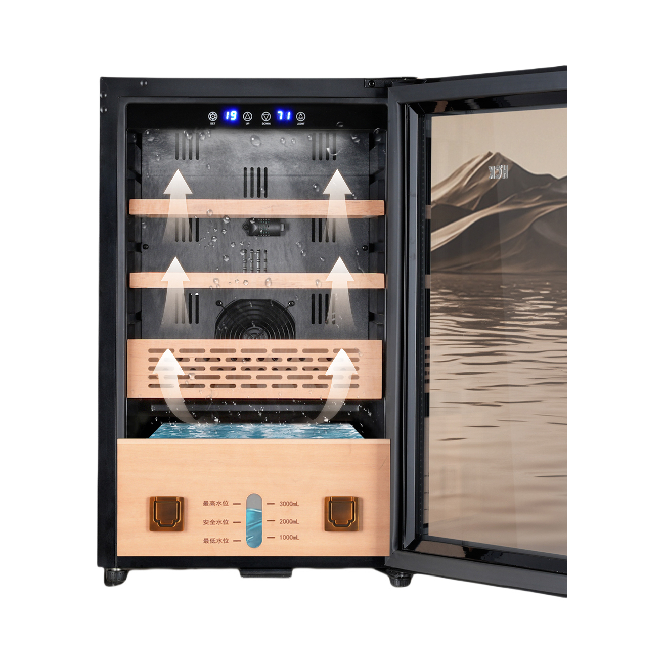 推荐商品：HCK/哈士奇 XJ-68 冷柜 68L 恒温恒湿 四维均匀风冷