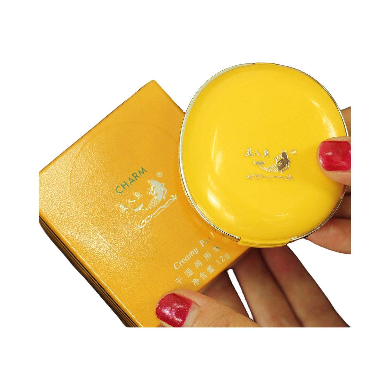 推荐商品：Mermaid/美人鱼 美肤定油经典粉饼 12g