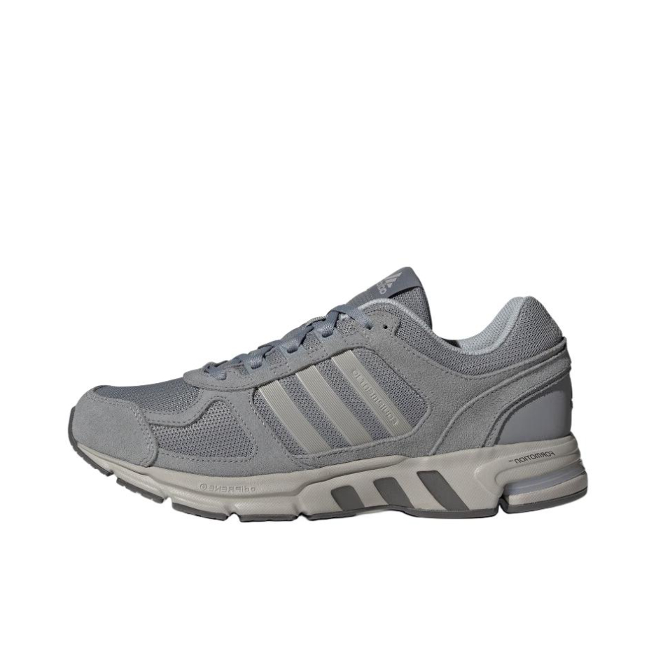 推荐商品：adidas Equipment 10 跑鞋 防滑耐磨网面透气缓震回弹织物合成革碳板气垫防水轻运动 深灰色/浅灰色