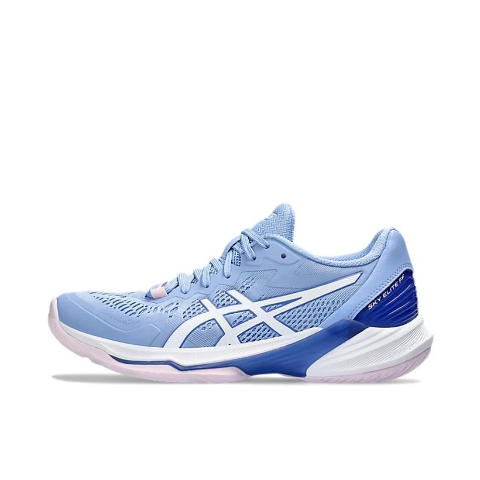 推荐商品：Asics/亚瑟士 Sky Elite FF MT 2 防滑耐磨 缓震回弹 舒适透气 网布织物 百搭简约 排球鞋 女款/浅蓝色
