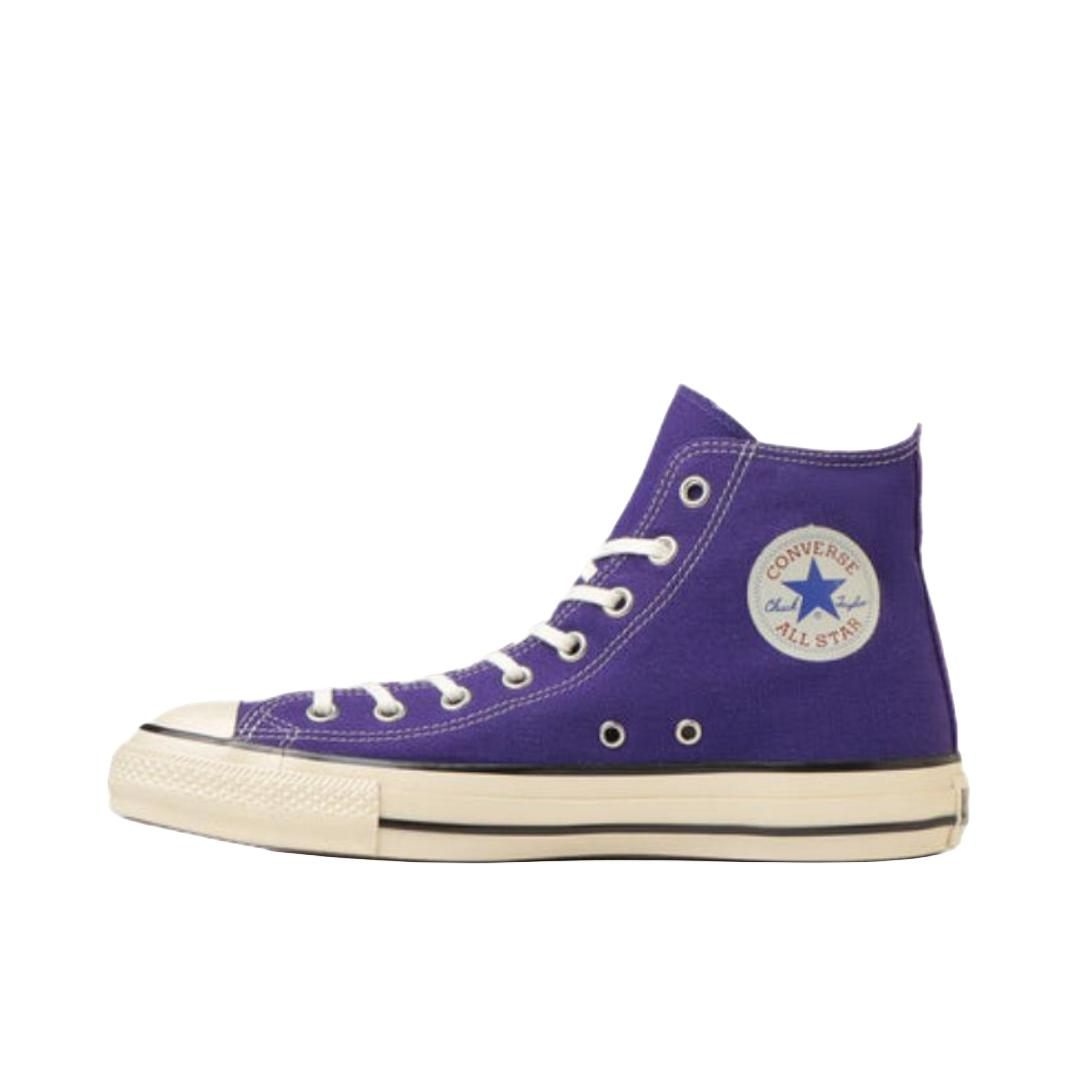 推荐商品：Converse/匡威 All Star Us Hi 帆布鞋 防滑耐磨减震轻便透气高帮休闲潮流复古 紫色