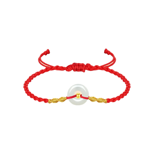 推荐商品：中国黄金 平安扣脚绳 E62