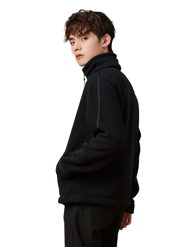 推荐商品：BODACHEL 休闲舒适抓绒衣 男女同款 ZRY003 黑