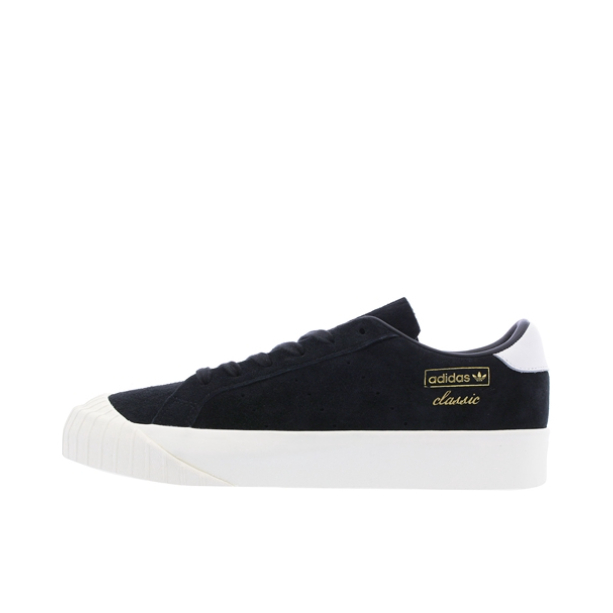 推荐商品：adidas Originals Everyn 板鞋 防滑耐磨舒适轻便百搭复古 Black/White 黑色翻皮毛