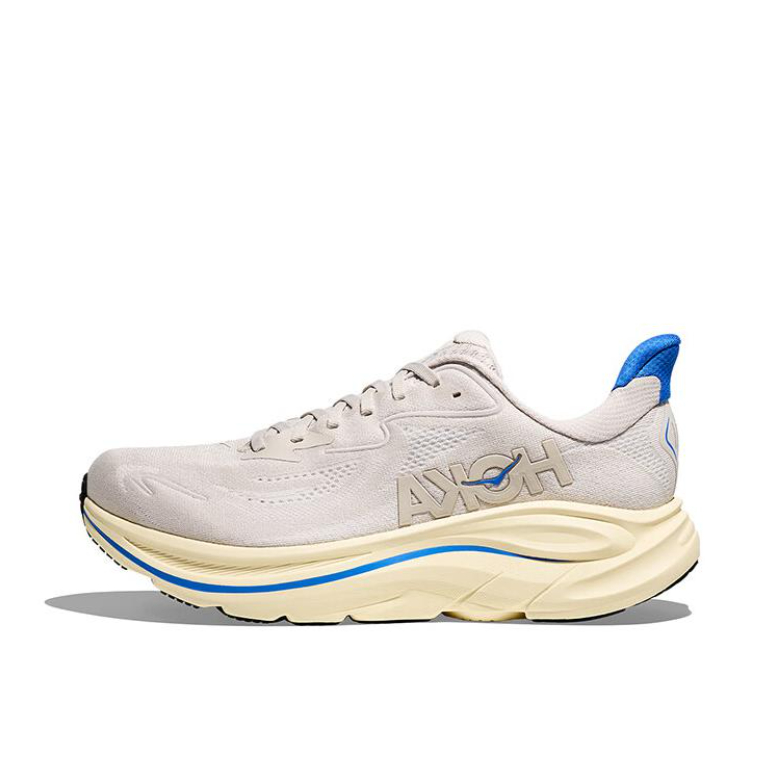推荐商品：HOKA ONE ONE  CLIFTON 10  轻量 缓震 防滑 入门 训练 克利夫顿 10 跑鞋 石灰色/幻影蓝