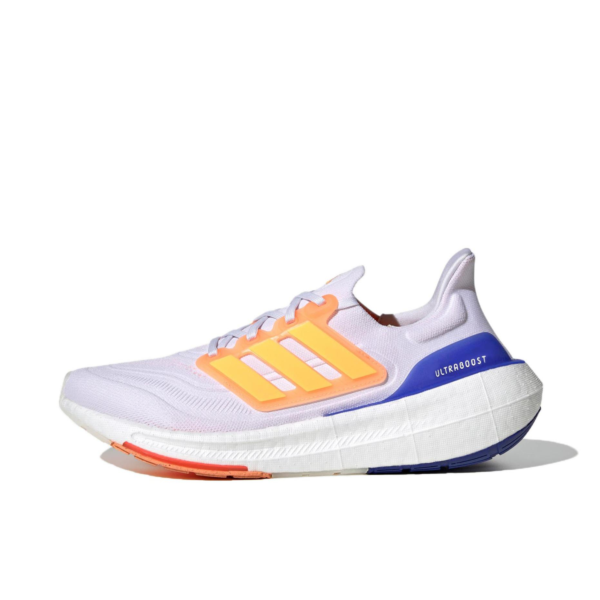 推荐商品：adidas Ultraboost Light 跑鞋 经典UB舒适减震防滑耐磨轻质织物运动随心畅跑抗扭转圆头 白色/黄色/橙色/蓝色