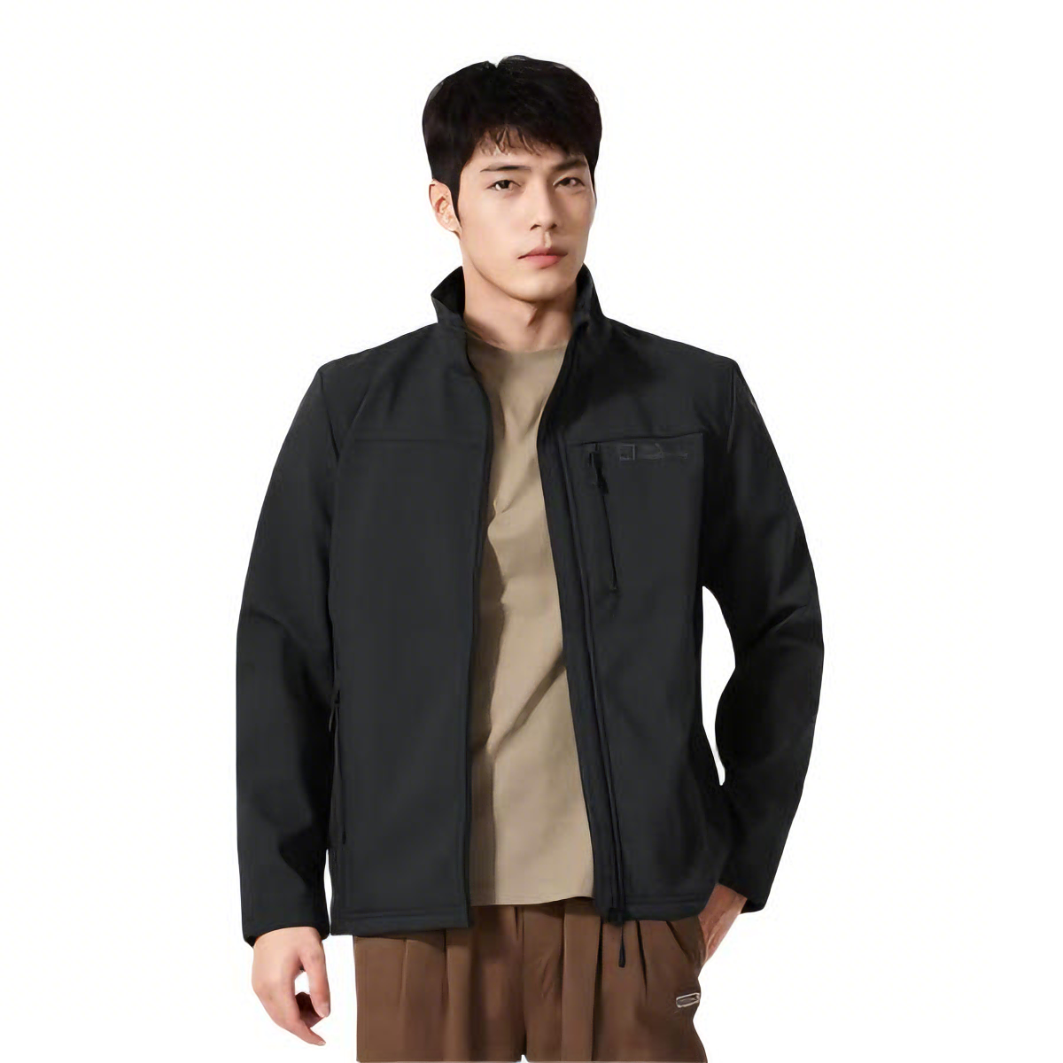 Jack Wolfskin TEXASHIELD科技系列透汽户外防风防水保暖软壳立领夹克 A62521A 黑