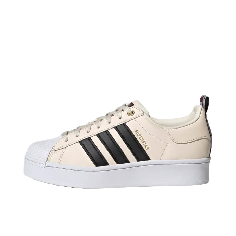 推荐商品：adidas Originals Superstar Bold 板鞋 贝壳头防滑耐磨舒适轻便百搭复古 女款/藕粉/黑色