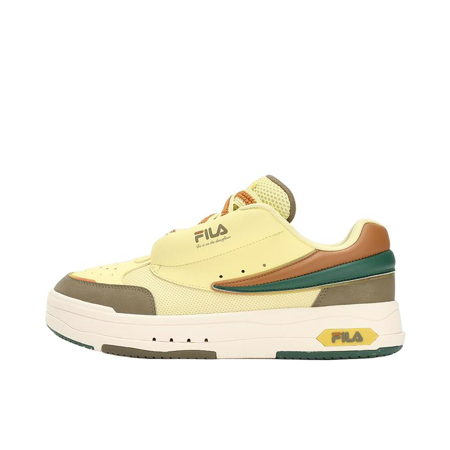 推荐商品：FILA/斐乐 MIX 520 耐磨透气 轻便厚底 减震防滑 舒适 合成革织物 板鞋 绿色/黄色/白色