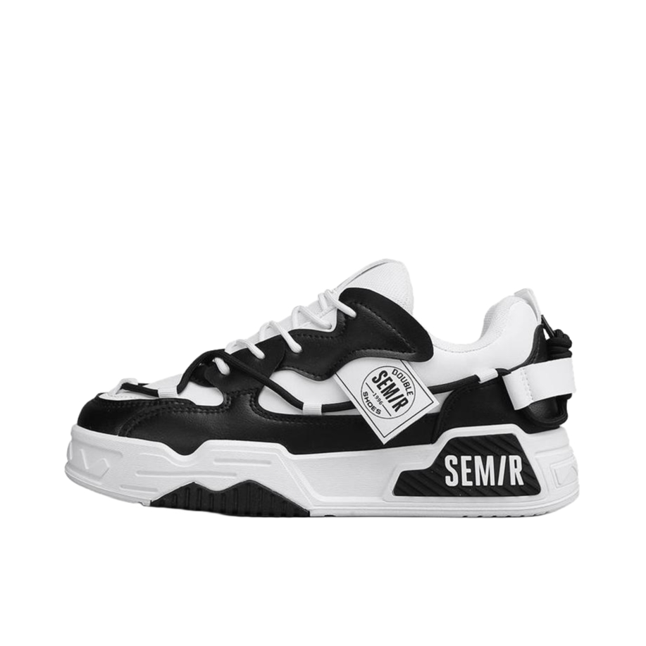 推荐商品：Semir/森马 潮流 百搭 时尚 休闲 板鞋 黑色/白色