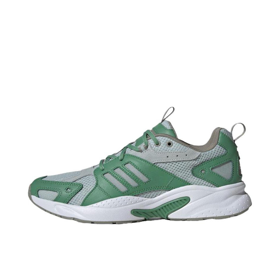 推荐商品：adidas Jz Runner 运动休闲鞋 防滑耐磨潮流复古减震回弹舒适网面透气轻运动 白色/绿色 